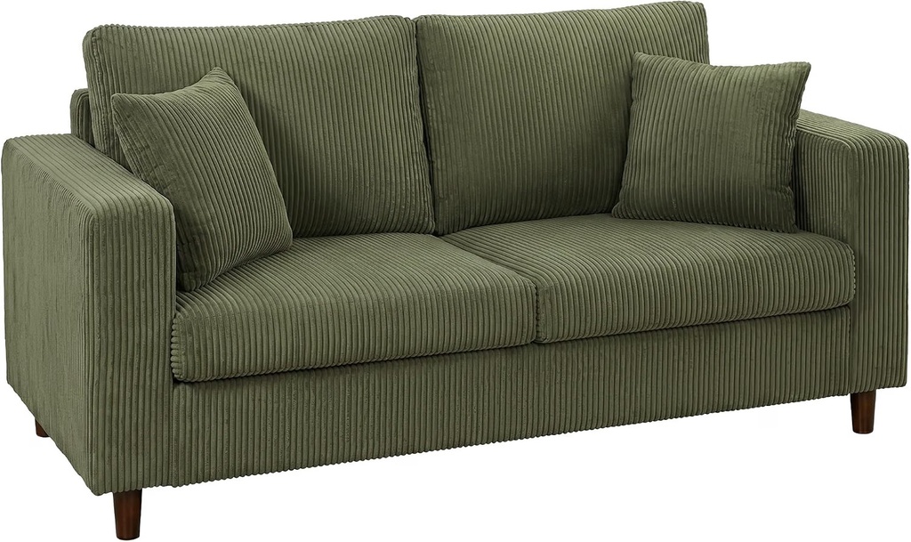 HOMCOM Canapé 2 Places Confortable en Corde, Larges accoudoirs 170 cm Vert