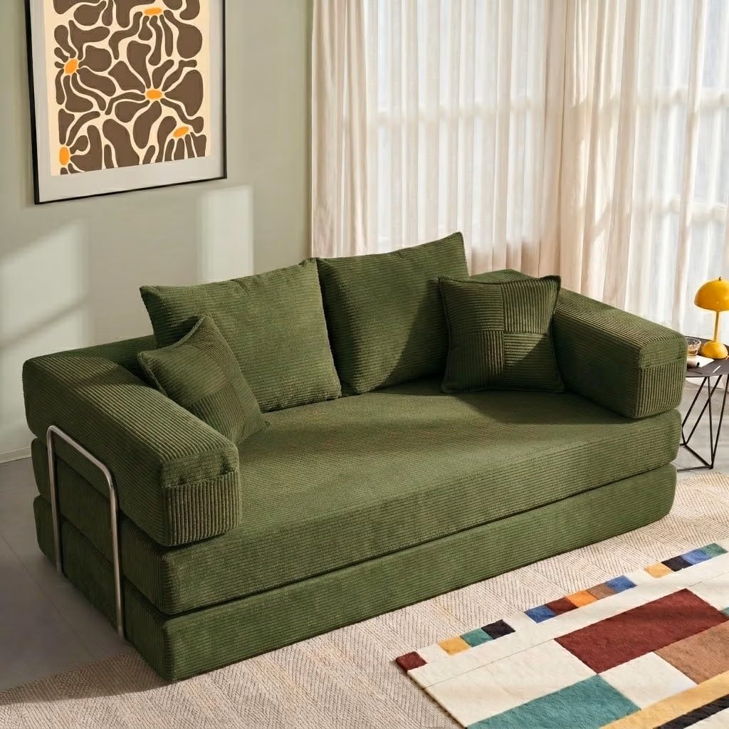 YINIX Canapé Lit Pliant 200 cm Super King, Canapé Modulable Futon Boneless