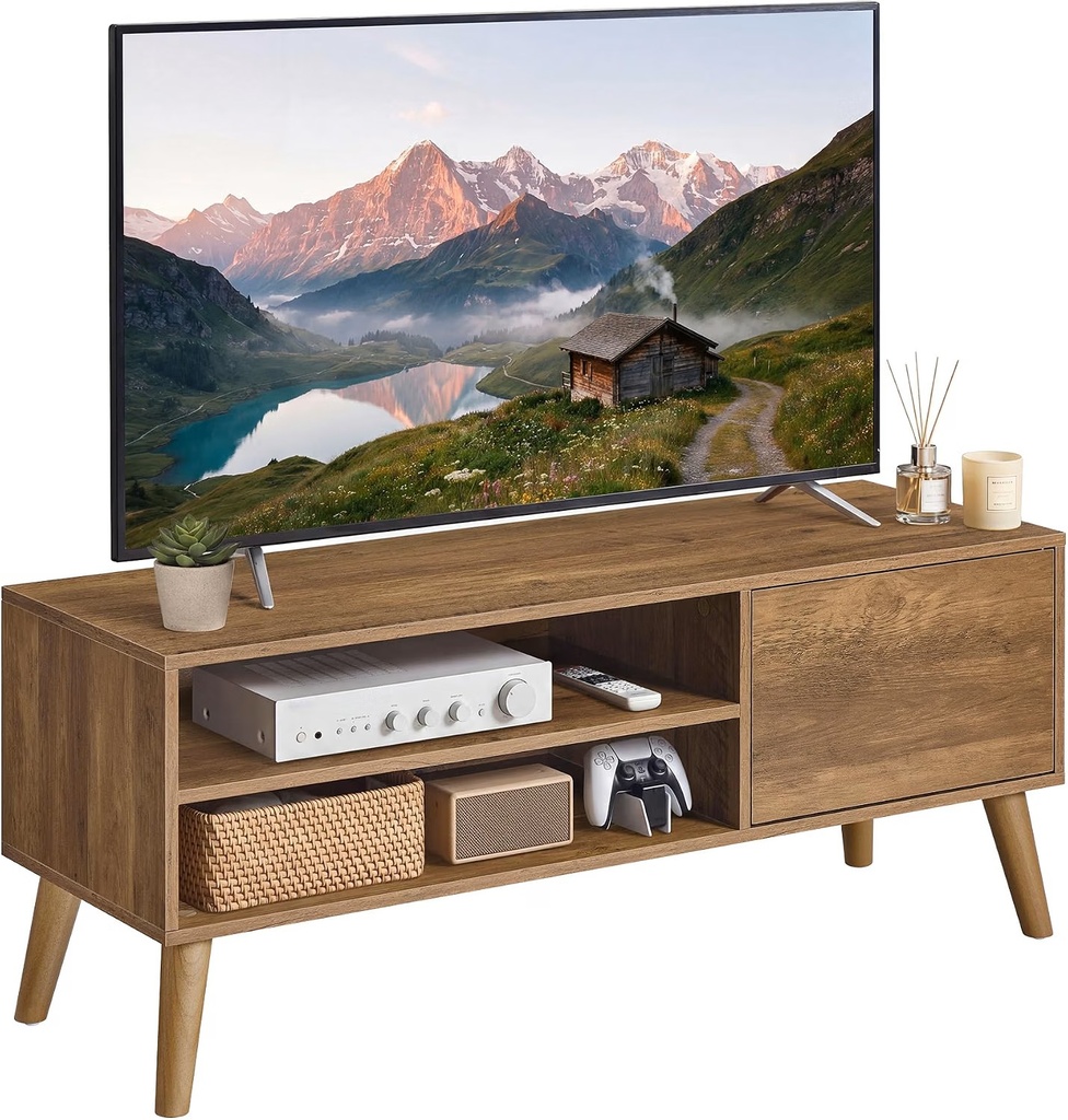 VASAGLE Meuble TV, pour Télévision jusqu'à 55 Pouces, Longueur 120 cm